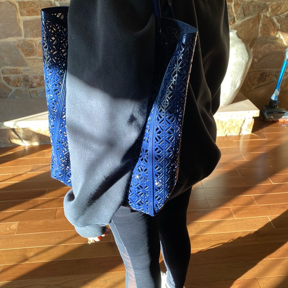 Tory Burch Tote Bag Navy NWT - Picture 5 of 6